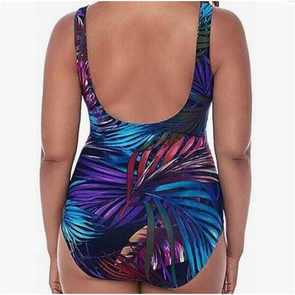 Miraclesuit One Piece Swimsuit Womens 8 Revele Jungle Pattern Colorful Underwire - Picture 2 of 9